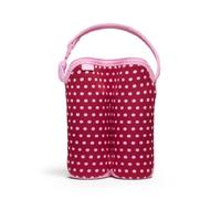 Built NY - Porta biberon (2 bottiglie), motivo: pois, colore: Rosa