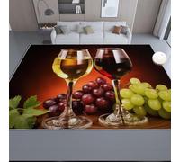 Buio Tappeto lavabile per corridoio, 60 x 90 cm a pelo basso morbido e antiscivolo tappeto da bagno, con stampe Amore Occasione Vino, per cucina camera da letto ingresso