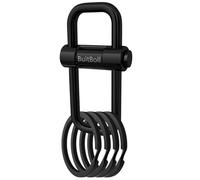 BuitBoll Portachiavi resistente, con chiusura a clip, organizer per chiavi di casa, auto, donne e uomini (nero)