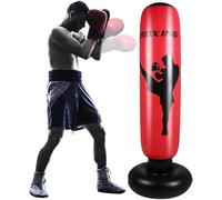 Buithafu Sacco da boxe autoportante per MMA, Muay Thai, fitness, kickboxing, sacco da boxe resistente, con supporto, per adulti e ragazzi