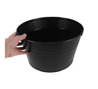 BUJBRHDYW Secchio for da metallo nero da 13 pollici, secchio for da ardere, carbone supporto legna da ardere for interni