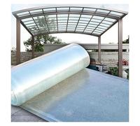 BUJNIE Lastre Policarbonato per Tettoia Policarbonato Trasparente Coperture per Tettoie Tunnel di Coltivazione, Mini Serre, Orti e Giardini Fioriti (1x9m/3.28x29.52ft)