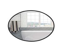 BUJOG Grande Specchio da Parete Ovale, Specchio da Bagno, Cornice in Ferro Battuto, Specchio da Toeletta per Camera da Letto, Specchio Decorativo per Soggiorno, Corridoio, Ingresso, Hotel