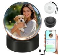 Bukbas Lettore video a sfera di cristallo, regalo di San Valentino per lui e lei, sfera di memoria 3D, sfera video di cristallo caricamento Wi-Fi per foto e video personalizzati, regali di memoria