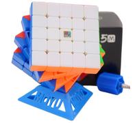 Bukefuno Moyu Meilong 5 x 5 m cubo magico magnetico senza adesivi, MFJS Meilong 5 x 5 x 5 cm, cubo magnetico magico 5 x 5 m