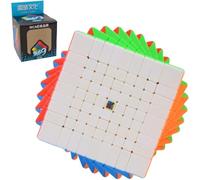 Bukefuno MoYu Meilong 9 x 9, cubo magico Moyu Speed Puzzle cubo 9 x 9 cm Stickerlos Meilong 9 x 9 x 9 cm Magic Cubing Classenzroom MF9 giocattolo educativo