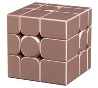 Bukefuno Moyu Mirror Cube V2 Ball Core magnetico UV 3x3 oro rosa cubo magico puzzle 3x3x3 MFJS Mirror V2 magneti irregolari senza adesivi Speed Magic Cube (versione Gold Ball Core UV rivestito)