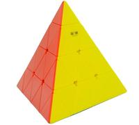 Bukefuno QY Toys Piramide 4 x 4 cubo magico senza sticker, MoFangGe 4 x 4 x 4 cm, puzzle magico cubo di velocità