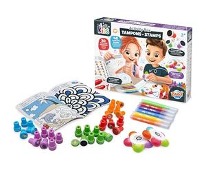 BUKI FK012 - Set di timbri per bambini dai 3 anni in su, 45+ timbri con attività, kit creativo per bricolage