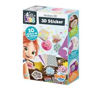 Buki FK026-Adesivi 3D Kawaii per Bambini, 10 Adesivi Personalizzati con Perle e Glitter, Set Creativo Fai da Te, a Partire dai 6 Anni