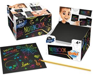 Buki France- Scratch Notebook-Fogli da grattare, Colore, Einzelpack, NB001
