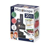 BUKI MR450 - Microscopio per bambini dai 7 anni in su, microscopio con ingrandimento 100x, 300x e 600x - 20 esperimenti