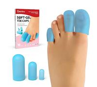 Bukihome 16 pezzi di protezione per le dita dei piedi,protezioni per le dita dei piedi in silicone,prevengono il sollievo dal dolore per calli,vesciche e unghie incarnite (Blu)