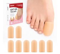 Bukihome 8 protezioni per dita dei piedi in gel, per donne e uomini, proteggono e proteggono le dita dei piedi, alleviano il dolore da unghie incarnite, duroni, vesciche, dita a martello (taglia L)