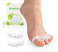 Bukihome Separatori per dita dei piedi, 4 paia di distanziatori in gel morbido per correggere l'alluce valgo, per sollievo terapeutico da fascite plantare, dita ad artiglio, dita a martello, dolore al