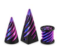 BUKLUKE 3 Impossibile Cono Piramid 3D Stampato Spiral Fidget Toy | Alta Qualità PLA Impossibile Piramid Giocattoli Anti-stress Sensoriali per Stimolare la Riflessione Riduzione dello Stress