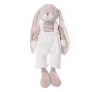 Bukowski Design AB Lucien, Coniglio di Peluche Beige con Salopette, Altezza 30cm