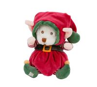 Bukowski Ziggy Piccolo Aiutante di Babbo Natale, Orsetto di Peluche Bianco Vestito da Elfo, Design AB, Altezza 15cm (Rosso)