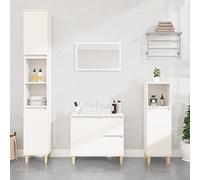 BUKSCYJS Armadietto Da Bagno,Mobili Da Bagno Sospesi,Lavandino Bagno Con Mobiletto Adatto Per Bagni, Toilette, Ambienti Interni Bianco 65x33x60 Cm In Legno Multistrato