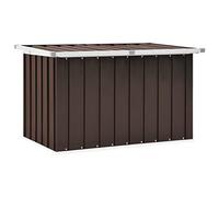 BUKSCYJS Baule Da Giardino,Armadio Da Giardino Esterno,Armadio Da Giardino Basso Adatto Per Giardino, Garage, Esterno, Balcone, Bordo Piscina Marrone 109x67x65 Cm