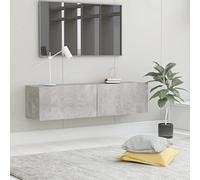 BUKSCYJS Mobile TV Moderno Grigio Cemento 120x30x30 Cm In Truciolato, Adatto Per L'Uso Sotto Il Televisore, In Soggiorno, In Camera Da Letto