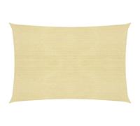 BUKSCYJS Ombrellone,Ombrelloni da spiaggia,mbrellone da giardino，Vela Parasole 160 g/m² Beige 6x7 m in HDPE Per balconi, giardini, terrazze e