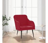 BUKSCYJS Poltrona,Poltroncine Da Camera Da Letto,Poltrona Design Moderno Adatto A Soggiorno, Studio, Ufficio, Camera Da Letto, Balcone Rosso Vino 63x76x80 Cm Velluto