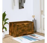 BUKSCYJS Scarpiera A Muro, Scarpiera Scaffale Slim,Panca Scarpiera Da Ingresso Adatto A Soggiorno, Ingresso, Corridoio, Ufficio, Lavanderiarovere Fumo 70x35x38 Cm Legno Massello Pino