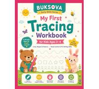Buksova My First Tracing Workbook for Kids Ages 3-4: Lines, Shapes & Patterns | Pencil Control & Pre-Writing Skills