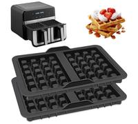 Bukuhlio 2 Stampi Per Waffle in Silicone, Per Waffle, Per dolci, Compatibili Con Ninja AF500DE, AF400EU, AF451EU, SL400EU, e AF300EU, Accessori per waffle belghe,Impilabili