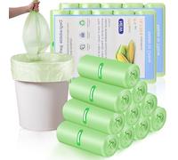 Bukuhlio 200 Sacchetti Umido Biodegradabili, Sacchetti Per Rifiuti Biodegradabili 10 litri, piccoli, 10 l, compostabili, 100% riciclati, biodegradabili, per cucina e ufficio, colore verde, 45 x 50 cm