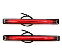 BUL BARS 2 luci di posizione a LED di colore rosso, 12 V, 24 V, con marchio di controllo E, per auto, camion, auto, auto, auto, luce posteriore, universale
