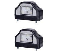 BUL BARS 2 x luci a LED per targa, 12 V, 24 V, con marchio di omologazione E, luci targa, auto, SMD, posteriore, camion, auto, auto