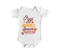 Bulabadoo Body da Neonato Muratore - Oggi Bimbo Domani Muratore - Proprio come il mio papà - Papà Muratore - Body - Idea Regalo per Neonato