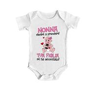 Bulabadoo Body da neonato Nonna Femminuccia - Nonna vienimi a prendere! - Tua figlia mi ha scocciato - Pagliaccetto Femminuccia - Nonna - idea regalo
