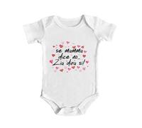 Bulabadoo Body da neonato Zia - se mamma dice no.. Zia dirà Si! - Love - Festa della Mamma - Zia - idea regalo