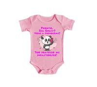 Bulabadoo Body Neonato con Scritte - Pronto Zia [ Inserisci Nome ] Vieni a Prendermi Tuo Fratello Mi infastidisce - Zia - Body Simpatico Bimba