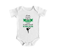 Bulabadoo Body Neonato Divertenti Papà - Body Neonato Papà - Il mio Papà pratica il Karate, in pratica un Papà normale ma molto più figo - Body Festa del Papà - Idea Regalo per Neonato