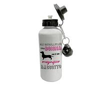 Bulabadoo Borraccia Bassotto Borraccia Donna Bassotto Mai sottovalutare Una Donna con il suo Magnifico Bassotto Borraccia Cane Divertente Regalo Amante Cani