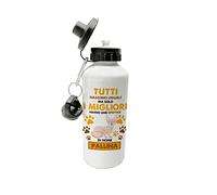 Bulabadoo Borraccia Sphynx Personalizzabile - Tutti Nascono Uguali ma solo i Migliori hanno un Gatto Sphynx [ SCRIVI NOME ] - Razze Gatti - Borraccia