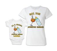 Bulabadoo Coppia Mamma Figlio - Madre Figlia - Nome Personalizzabile - Spritz - Maglietta e Body Neonato - Aperitivo - Io e Mamma - Baby - Insieme - NeoMamma - Body Neonato Simpatico