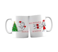 Bulabadoo Coppia Tazze Natale Personalizzabili - Gadget Natalizio - Innamorati - Calamita d'Amore - Coppie - Pensieri Natalizi - Love - Tazza con Nome