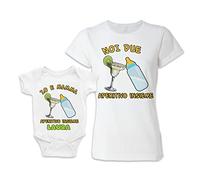 Bulabadoo Coppia Tshirt - Body Neonato - Mamma Figlia - Figlio - [ Nome Personalizzato ] - Margarita - Noi Due - Aperitivo - Insieme - Passeggiata - Cocktail - Maschietto - Femminuccia