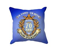 Bulabadoo Cuscino Compleanno 70 anni - Un uomo un Mito una Leggenda - 70 Anni di puro splendore - Cuscino Compleanno - Idea Regalo Compleanno 70 anni - Idea Regalo Uomo