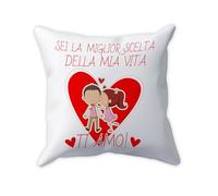 Bulabadoo Cuscino Innamorati Cuore Sei la miglior scelta della mia vita ti amo Gadget San Valentin Frase romantica Coppie Lovers Idea Regalo