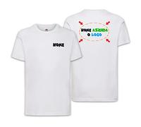 Bulabadoo Maglietta Azienda Fronte Retro Nome Logo Azienda Personalizzabili Tshirt Lavoro Uomo Donna Dipendente Lavoratore Ditta Impresa Stampa Anteriore e Posteriore Tshirt Personalizzate