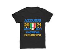 Bulabadoo Maglietta Italia Campione d'Europa - Azzurri Campioni D'Europa 2021 - Wembley - Nazionale Italiana - Tshirt Calcio Uomo - Maglietta Nazionale Italiana - Idea Regalo Uomo