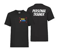 Bulabadoo Maglietta Personal Trainer Personalizzabile Stampa Fronte Retro Lato Cuore Nome Logo Tshirt Lavoro Uomo Donna Allenatore Palestra Fitness Coach Tshirt Personalizzate