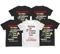 Bulabadoo Pacchetto Magliette Addio Celibato Nome Personalizzato Sposo Amici Stai Facendo Una Cavolata Aiuto Futuro Sposo T-Shirt con Scritta Celibato