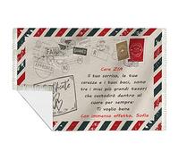 Bulabadoo Plaid per Zia Personalizzato - Tuo Sorriso - Carezze - Baci - Zietta - Nipote - Con affetto - Dedica - Lettera - Coperta Pile - Idea Regalo